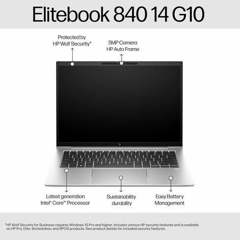 2024 HP EliteBook 840 G10 Business Laptop (14" FHD+, Intel 10-Core i5-1345U, 32GB DDR5 RAM, 1TB SSD) Long Battery Life, Backlit Keyboard, Fingerprint, 5MP IR Webcam, Win 11 Pro w/ AI Copilot, Silver in Saudi Arabia