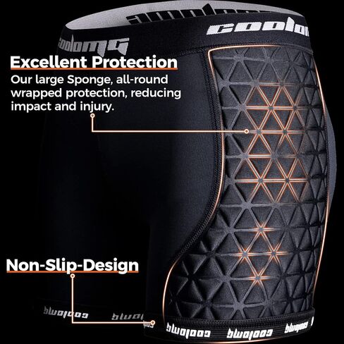 COOLOMG Girls Youth Softball Sliding Shorts Padded Compression Underwear Shorts Baseball Sliders Shorts in Kuwait