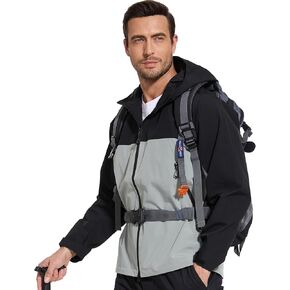 romansong Mens Rain Jackets with Hood Unisex Waterproof Shell Jacket Lightweight Raincoat for Cycling Golf Hiking Outdoors