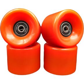 Skateboard Wheels 60mm 95a with Bearings, Set of 4 (Red)