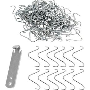 100 PCS T Post Clip Tool Fence Wire Twisting Clips Fencing Wire Twister Tool,Galvanized Steel Fence Clips,Rust Resistant T Post Wire Clips for Fixing Fences Garden Farm Highway Sport Fences YFLY