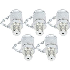 5Pcs Hydraulic Pressure Test Coupling Kit, Hydraulic Pressure Test Adapter, for PT/PPT Series Coupler(NPT1/4)