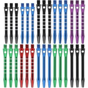 Dart Shafts for Steel Tip, 30 Pcs 2BA Thread Aluminum Dart Shafts with Rubber Dart O Rings 50 mm/53 mm Aluminium Alloy Dart Stems Dart Replacement Parts Soft Tip Dart Accessories for Dart Sharpener