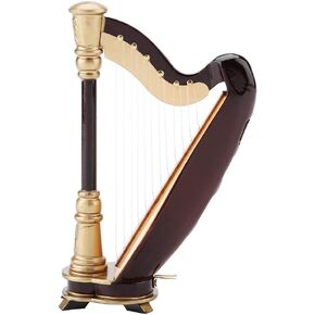ZJchao Miniature Trombone Delicated Gold Plated Mini Instrument Ornament with Stand and Case, Best Gift and Decoration