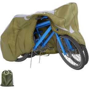 420D Oxford Fabric Bike Cover Outdoor Waterproof Rain Sun Wind Proof Bicycle Cover, Large Size Heavy Duty Mountain Bike Cover, Beach Cruiser Cover, Electric Bike Motocycle Cover