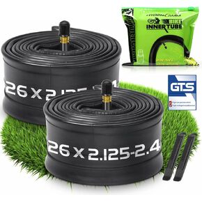 2 Pack 26x2.125/2.40 Bike Tube, 26 x 2.125 Bike Tube with 35mm AV, Premium Butyl 26x2.10 Mountain Bike Tube with 2 Tire Levers, 26x2.125/2.20/2.25/2.30/2.35/2.40 Compatible City Bikes by Hydencamm