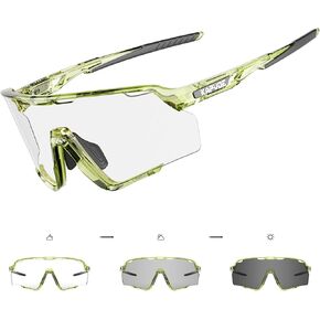 KAPVOE Photochromic Cycling Glasses Men Women Clear Mountain Bike Sunglasses MTB Bicycle Riding Sports Triathlon Running