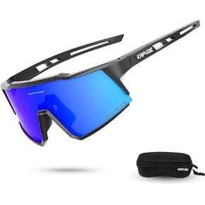 KAPVOE Polarized Cycling Glasses With 1 Lens Or 4 Interchangeable Lens Tr90 Frame For Men Women Sports Sunglasses Bike in Kuwait