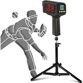 Baseball Radar Gun - Accurate Speed Sensors Baseball Speed Training Equipment with LED+LCD Dual Display,Handheld or Hand Free Speed Radar Gun for All Baseball Players| with Tripod