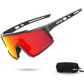 KAPVOE Polarized Cycling Glasses With 1 Lens Or 4 Interchangeable Lens Tr90 Frame For Men Women Sports Sunglasses Bike