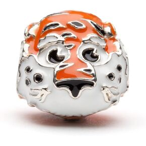 Stone Armory Auburn University Charm - Aubie Tiger Bead Charm - Hypoallergenic Stainless Steel Charms - Auburn Tigers Gifts for Women