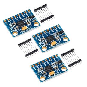 GY-521 MPU6050 3 Axis Accelerometer Gyroscope Module,6DOF 3-Axis Accelerometer + 3-Axis Gyroscope Sensor Module16-Bit AD Converter Data Output IIC I2C for Arduino (3PCS)