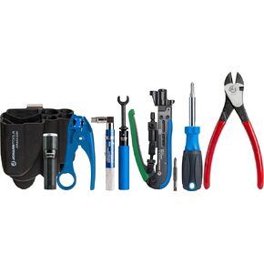 Jonard Tools TK-82 COAX Tool Kit - 8 Piece COAX Cable Network Tool Kit Featuring Coaxial Cable Stripper RG59 / RG6 / RG7 / RG11, CATV Tools and Compression Tool for Long F Connector