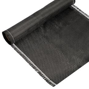 6.5ft x 12" Carbon Fiber Fabric Black Carbon Fiber Sheet Pure Carbon Fiber Cloth 2 x 2 Twill Weave-3k/220g for Cars Structural Reinforcement on Concrete Wall Basement Boat Repair