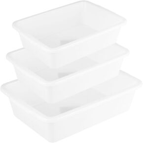 3Pcs Chemical Reagent Tray, Alkali Resistance and Acid Resistance Laboratory Tray, Plastic Laboratory Storage Supplies, Chemical Laboratory Instrument Tray (Large/Medium/Small)
