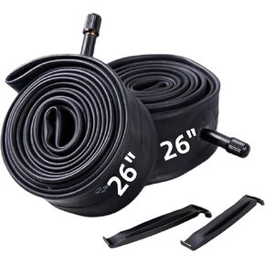 2 Pcs Bike Tube 26" x1.75/2.125, Bike Inner Tube with 32mm Schrader Valve, with 2 Tire Levers,Butyl Rubber Inner Tube for MTB Road Bike.