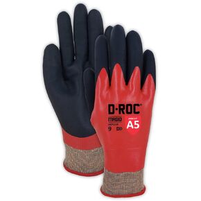 MAGID D-ROC DX+ Technology DXPG59F 18-Gauge Double-Dipped Foam Nitrile Fully Coated Coreless Work Glove – Size 12/XXXL–Cut Level A5–144 Pairs