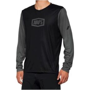100% Rcore Mountain Biking Jersey - Down Hill/Enduro Riding Apparel Black/Grey