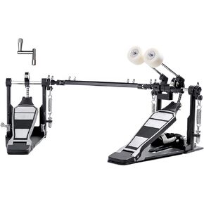 Double Bass Drum Pedal, Single Chain Double Bass Pedal, Double Kick Pedal for Bass Drum，Drum Set Kit and Electronic Drums (V-FK15)