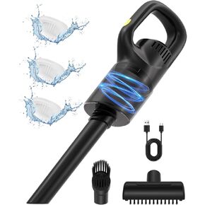 Handheld Vacuum Cordless, Portable Vacuum for Car，Rechargeable Vacuum Cordless High Power Suction Equipped with 3 Filters, Cleaner for Cars, Homes, Pets, and Offices