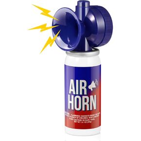 Air Horns for Safety 1.4oz Coast Guard Approved Boat Horn Marine Air Horns Loud,Camping Air Horns, Air Horn for Dogs, Airhorn for Bears,Fog horn Effective signal device (4 Pack, Red)