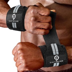 EVMT Premium Weightlifting Wrist Wraps 20in. Durable Straps for Weightlifting, Enhanced Wrist Support. Ideal Lifting Straps and Wrist Wraps for Strength Training.
