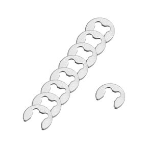uxcell 30 Pcs External Retaining Rings, 5mm 304 Stainless Steel E-Clip External Circlip Snap Rings Round Wire Snap Rings for Valves Electrical Appliances