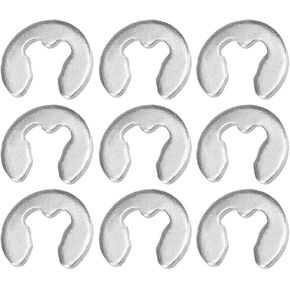 M10 Stainless Steel External Circlips E-Clip Retaining Shaft Snap Rings, 10mm Fastener External Retaining Ring E-Clip Circlip, 120PCS