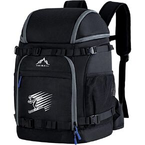 Ski Boot Bag, 50L Ski Boot Backpack for Ski Helmet, Goggles, Gloves, Skis, Snowboard & Accessories