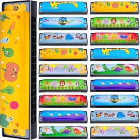 28 PCS Cartoon Harmonica Musical Instrument Birthday Party Favor for Beginners Goodie Bags and as a Present