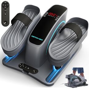 Under Desk Elliptical Electric, Ellipse Leg Exerciser for Seniors, Seated Pedal Exerciser with Remote Control and Strap Pedals,12 Adjustable Speed Levels,Portable & Quiet