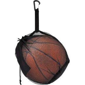 iayokocc حقيبة كرة شبكية واحدة، حقيبة كرة واحدة برباط حبال، أكياس تخزين الكرات، حقيبة كرة شبكية مع سحاب لحمل كرة السلة وكرة القدم وكرة القدم الشبكية للرجبي in Kuwait