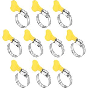 PATIKIL 10 Pcs 19-29mm Stainless Steel Hose Clamp Adjustable Bolt Hose Clamps