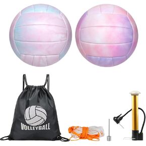 6 Pcs Volleyball Official Size 5,Soft Touch Volleyball Set Indoor Outdoor Beach Volleyball Gifts for Teens Adult Beginner Training Equipment