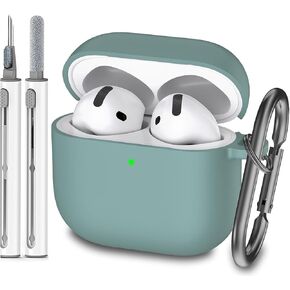 for AirPods 4th Generation Case Cover 2024, Soft TPU Airpods 4 Case with Keychain and Cleaner Kit, Shockproof Anti-Yellowing Clear Case for Apple AirPods 4 Gen Case for Women Men - Clear