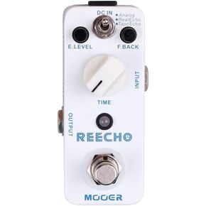 MOOER Reecho Delay Guitar Delay Effects Pedal with 3 Modes, Analog, Real Echo, Tape Echo, Vintage Tap Echo Machine