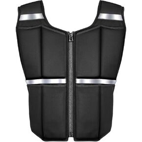 Adjustable Weighted Vest Men 0-33 LBS, 2024 UPGRADED Rucking Vests for Walking with Zipper/Silicone Weights, US PATENT Strength Training Workout Vest for Running GYM Home, Removable Reflective Strips