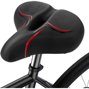 Bicycle seat for Comfort Women/Men Bike Seat,Bike Saddle with Memory Foam Padded fit Road Clamp Bikes & Indoor Stationary Exercise Peloton Bike Seats