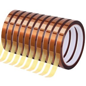 5 Rolls Sublimation Tape Heat Transfer Tape, 20mm × 50m (164ft) Heat Resistant Tape Sublimation Bulk, Brown Heat Transfer Tape for Sublimation Press Electronic Soldering Insulation, No Residue