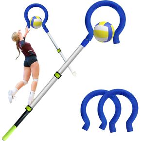Volleyball Spike Trainer, Durable Lightweight Volleyball Training Equipment Adjustable Length Volleyball Hitting Trainer for Beginners & Pro Improving Serving and Hitting Placement