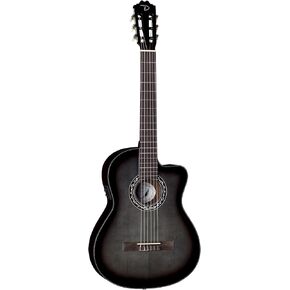 Dean EC CE BKB Espana Classical Nylon Full Size A/E Guitar, Black Burst