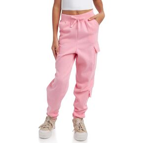 Dreamstar Girls' Jogger Pants - Soft Fleece Oversized Cargo Pants for Girls - Baggy-Loose Girls Fashion Cargo Joggers (7-16)