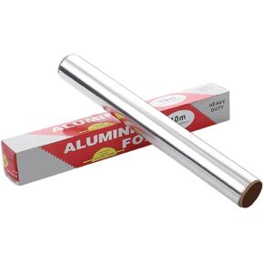 Roll Pack Aluminum Foil, 100 Square Feet, 10 Microns Thick, Food Grade Tin Foil, Used for Thickening Aluminum Foil for Grilling, Baking, Air Fryers and Ovens
