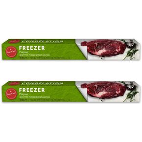 Freezer Paper - Multipurpose, BPA-Free, Non-Stick Paper - 18" x 50' - 75 sq ft Bulk Rolls - 2 Pack