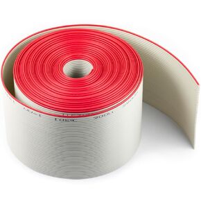40 Pin IDC Wire Flat Ribbon Cable 1.27mm Pitch Gray for JTAG/ISP Connecting 2.54mm 0.1" IDC Connector Length about 15FT