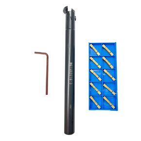 5/8" Lathe Internal Cutting Tool MGIVR2016-1.5 Boring Bar Lathe Turning Tool Holder Grooving Cut-Off Cutter with 10PCS MGMN150-M Carbide Turning Inserts (MGIVR2016-1.5)