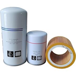 Filter Kit (Oil Separator 1622087100 + Oil Filter 1513033701 + Air Filter 1613900100) Compatible with Atlas Copco Air Compressor GX7 GX11 GA7 GA11, Replace 1622-0871-00 1513-0337-01 2901-0919-00