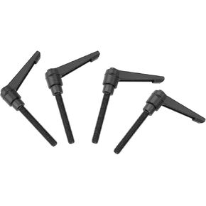 Garosa 4Pcs Clamping Lever Handle Metal Machine M6 Clamping Knob Adjustable Clamping Lever M6 Male Thread Adjustable Handle(25MM)