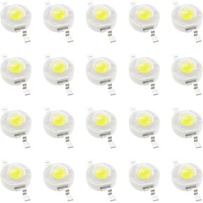 eMagTech 100Pcs High Power Led Bead Chip Replacement LED Chips Light-Emitting Diode Chips Accessories for DIY Lighting Fixtures Garden LED Lights LED Street Lamps