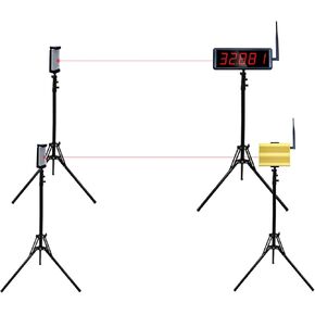 Wireless Laser Timer for Sprints, Laser Timer for Track 40 60 Yard Dash, Laser Sprint Timer System, Running Timer Racing Timer Race Clock Stopwatch for Speed Tranning(High Stand)